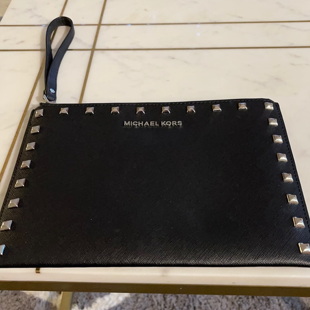 Silver Studded Michael Kors Wristlet